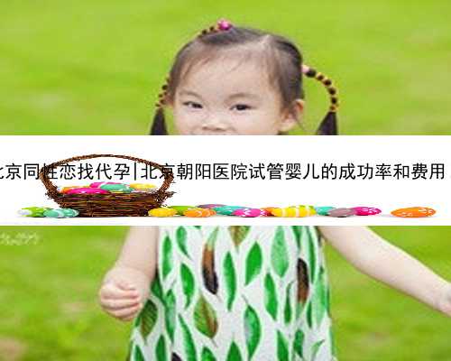 北京同性恋找代孕|北京朝阳医院试管婴儿的成功率和费用！
